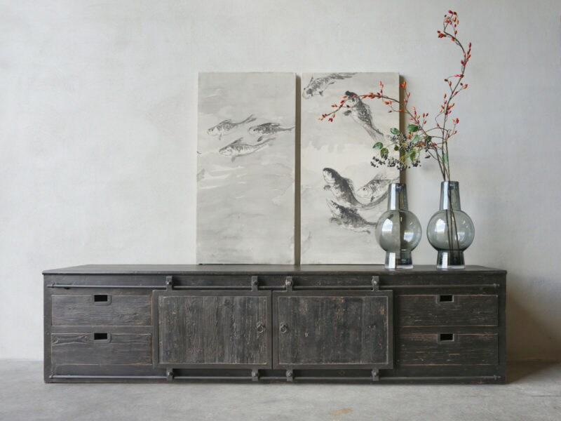 TV Dressoir BARN Olm 240 Black