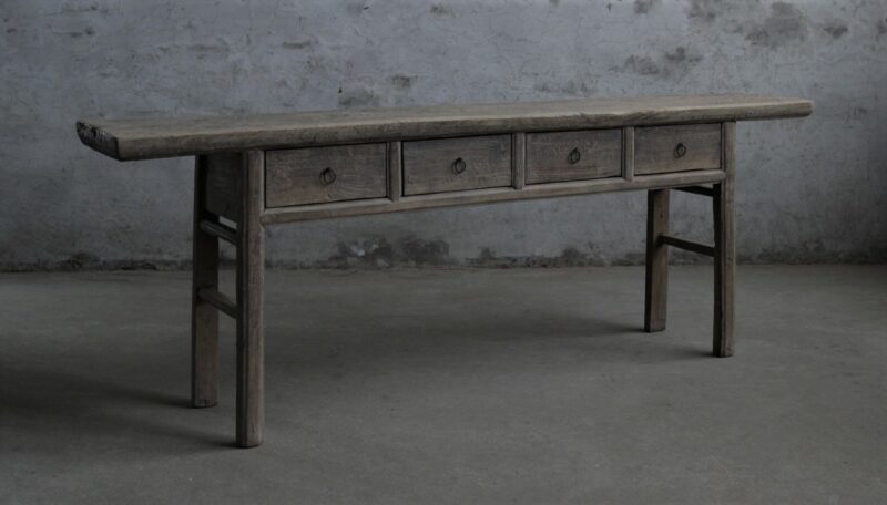 Antieke wandtafel lades