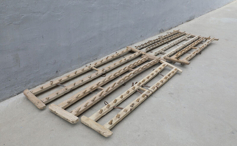Wooden coat rack