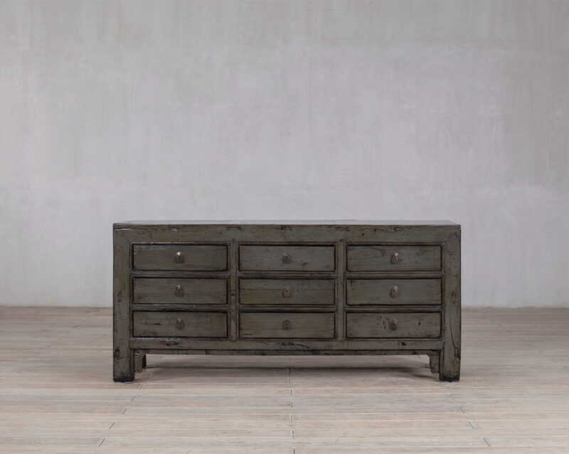 Vintage dressoir lades groen