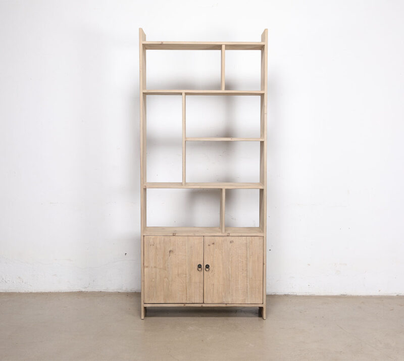 Elm houten rek met deuren