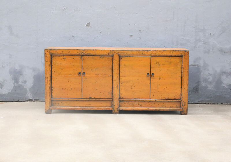 Hoogglans dressoir oranje