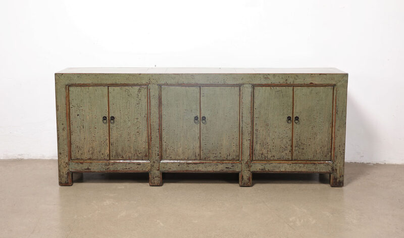 Dressoir 6-deurs hoogglans groen.