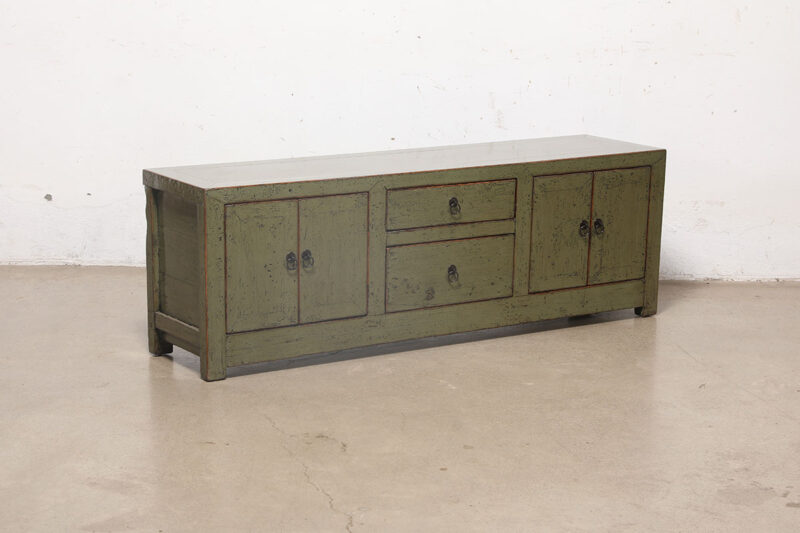 Mueble para TV verde de alto brillo