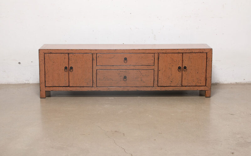 Mueble para TV de color naranja brillante
