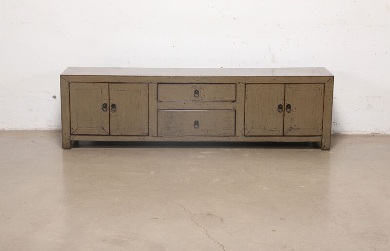 Mueble para TV verde de alto brillo