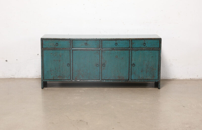 Mueble para TV azul de alto brillo