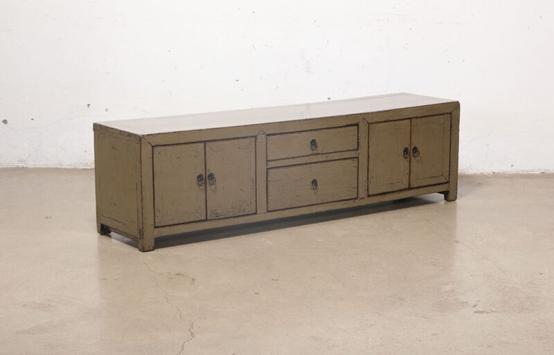 Mueble para TV verde de alto brillo