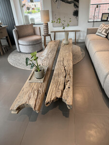 Salontafel robuust verweerd elmwood Salontafel robuust verweerd elmwood
