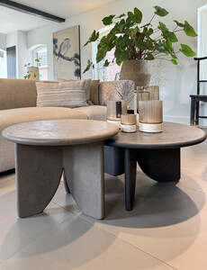 Salontafels Melo van mortex beton, set van 2 Salontafels Melo van mortex beton, set van 2