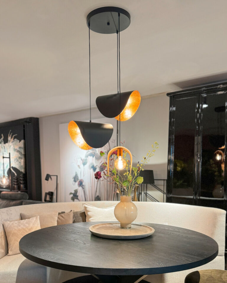 3-light pendant lamp Oyster Black LB037/3S