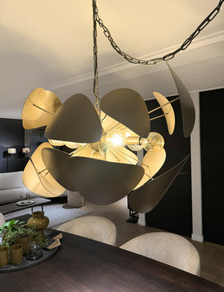 Pendant lamp Galaxy 8-light and LED spotlight - Bronze