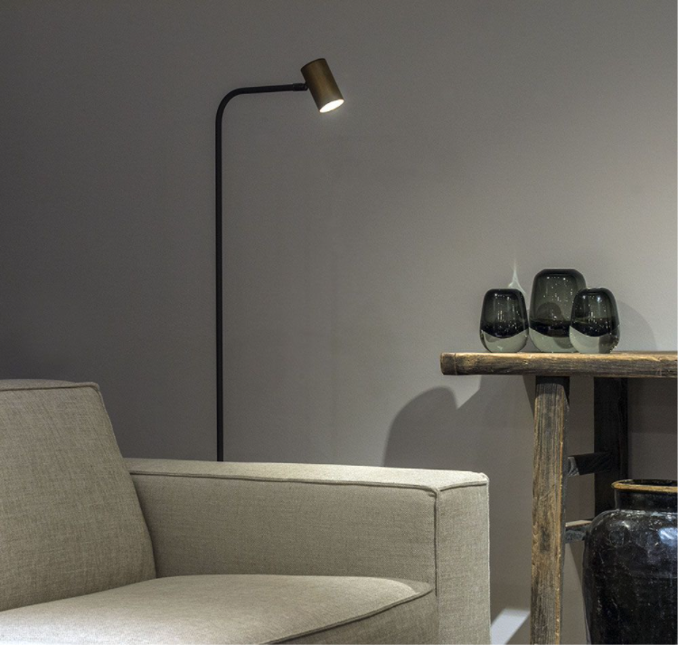 Floor lamp Tubino Dark Brass