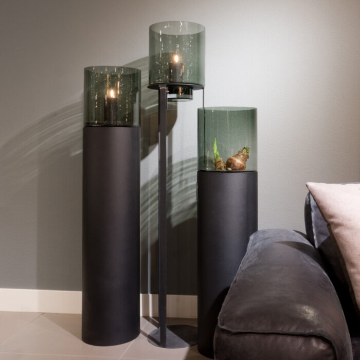 Modern lamps with green glass shades