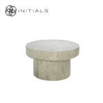 Marble-effect round table