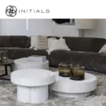Modern living room with stylish tables