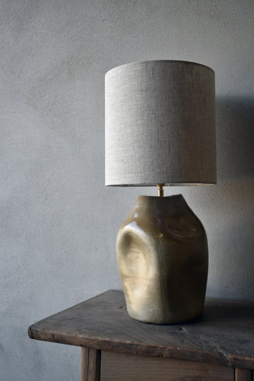 Table Lamp Dent Vase Ochre