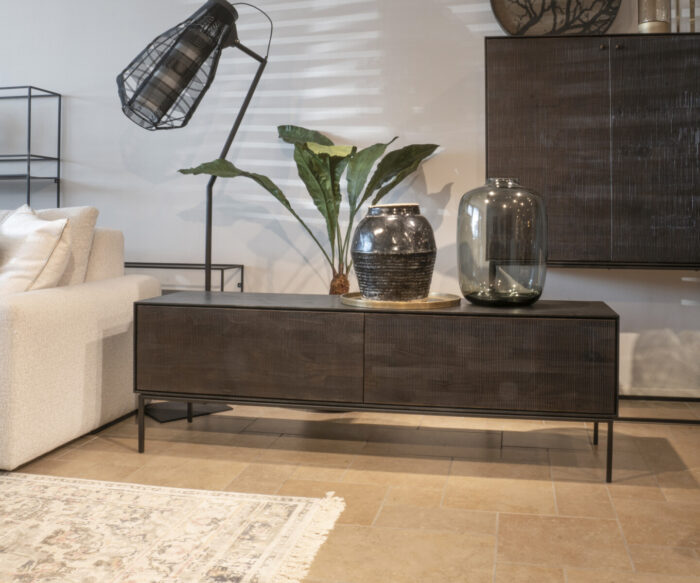 TV cabinet Grooves Teak 160
