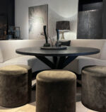 Modern dining room with round table