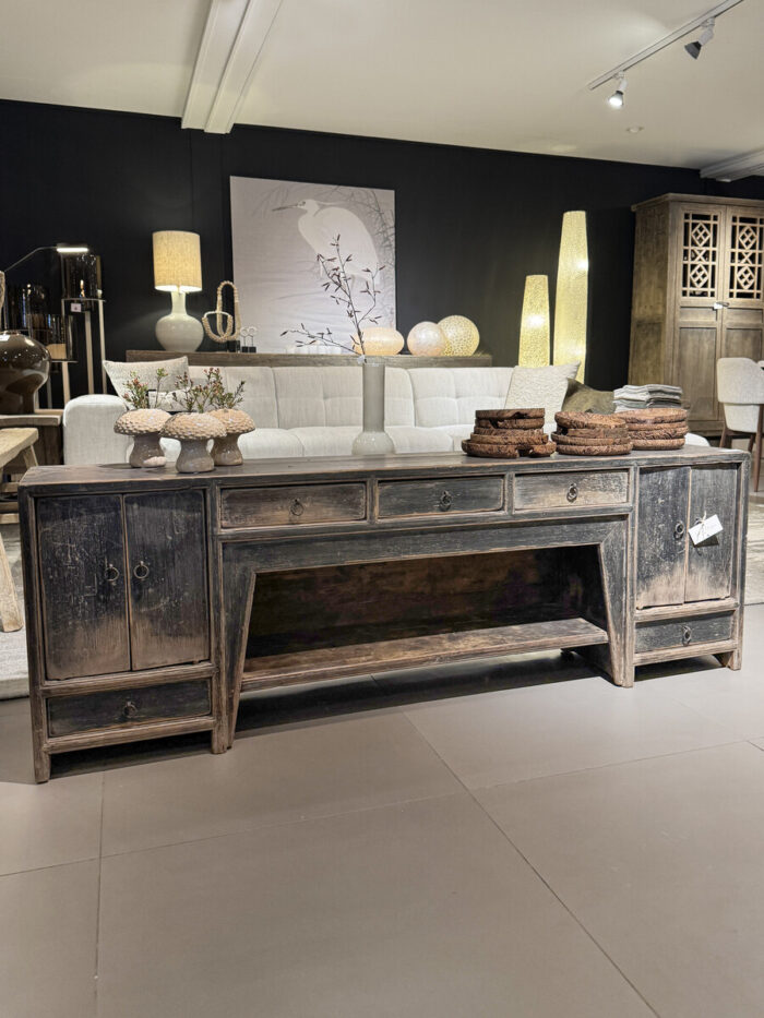 Antique Low Sideboard with weathered patina