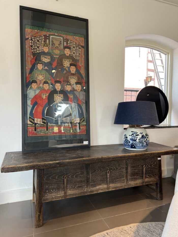 Low sideboard with weathered patina