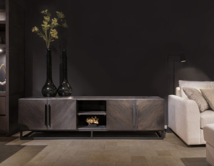 TV Sideboard Vancouver Oak Mocca Black