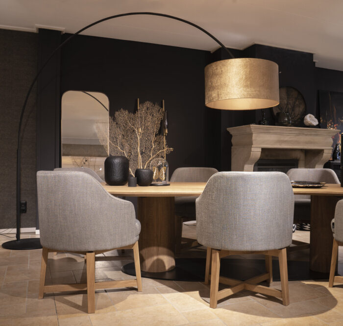 Arc Lamp with Lampshade