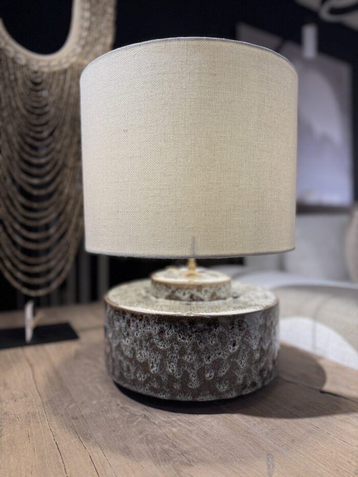 Table Lamp Ceramic With Expressive Reactive Glaze