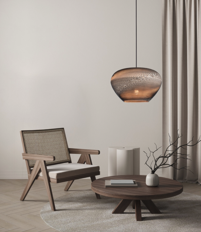 Pendant lamp Cartone 1-Light Cocoa