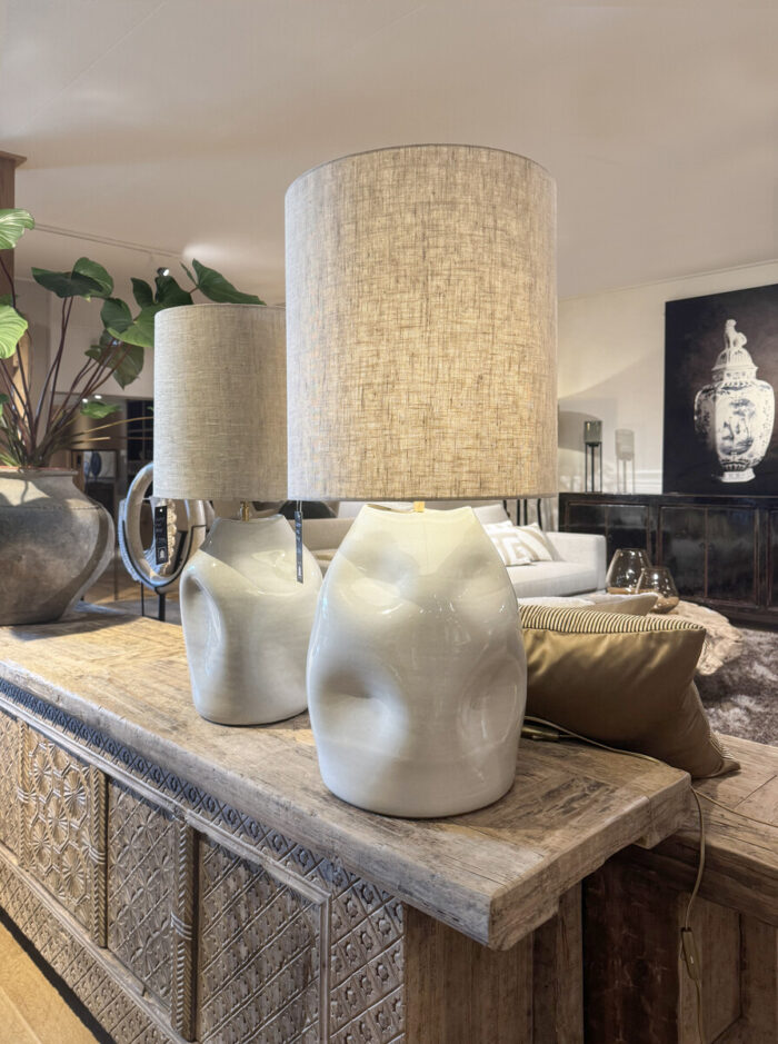 Table Lamp Dent Vase Off-white