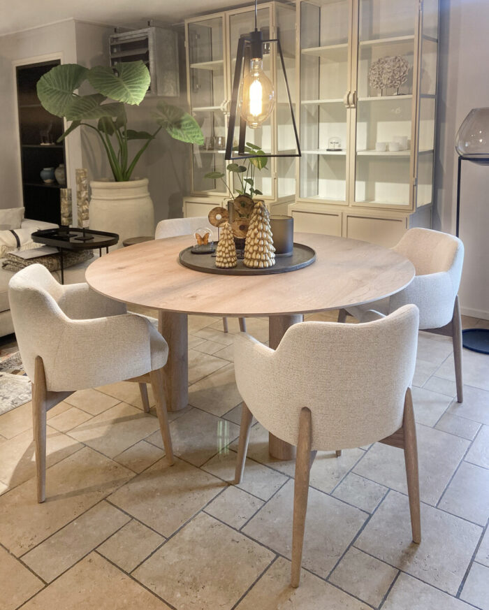 Modern dining table with chairs