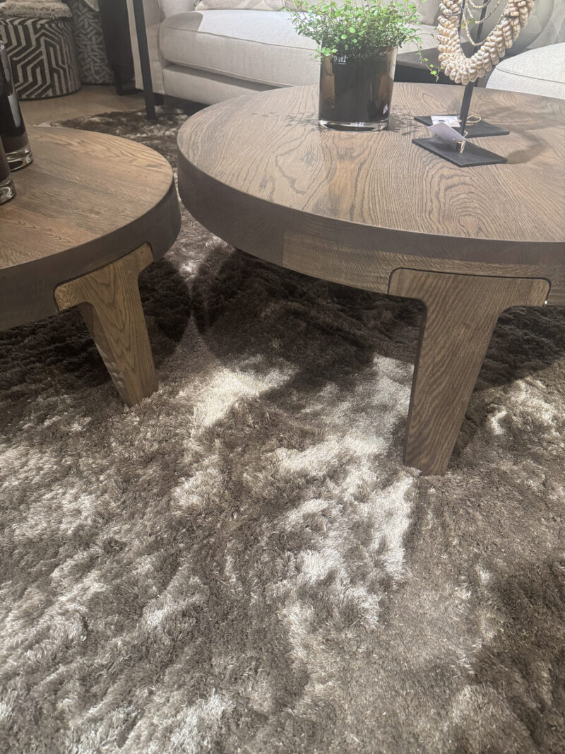 Tables on a rug.