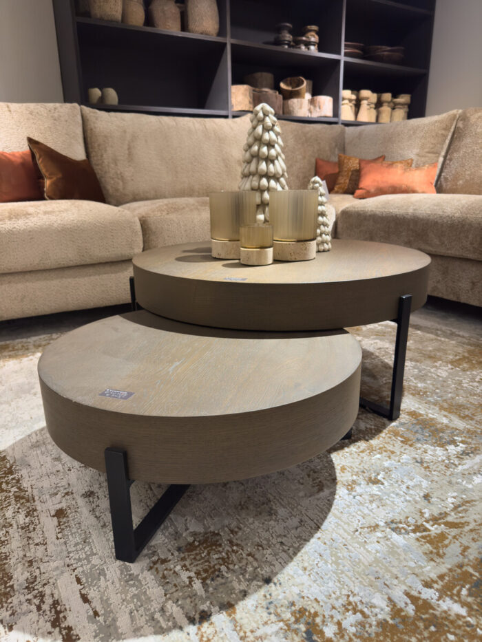 Modern coffee table with decoration