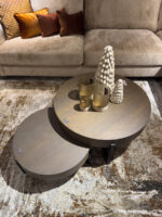 Modern coffee table with decorations