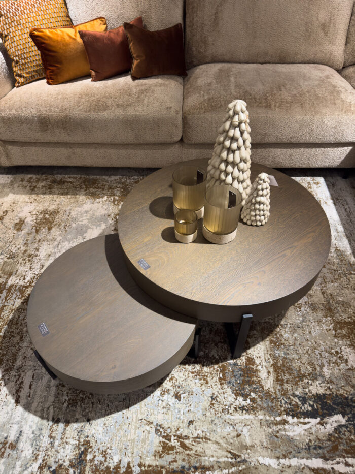 Modern coffee table with decorations