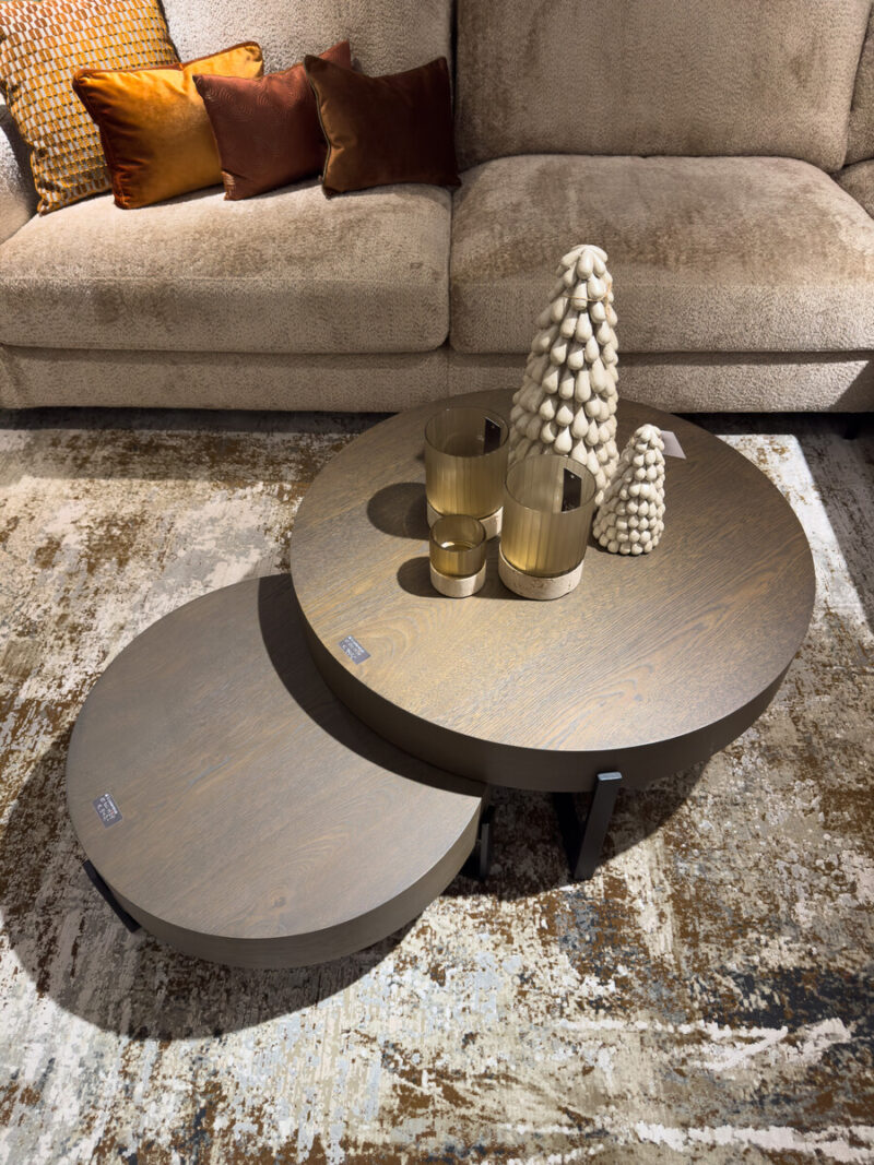 Modern coffee table with decorations