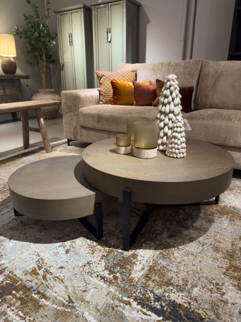 Modern coffee table with decorations