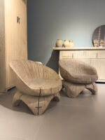 Two wooden chairs in an interior