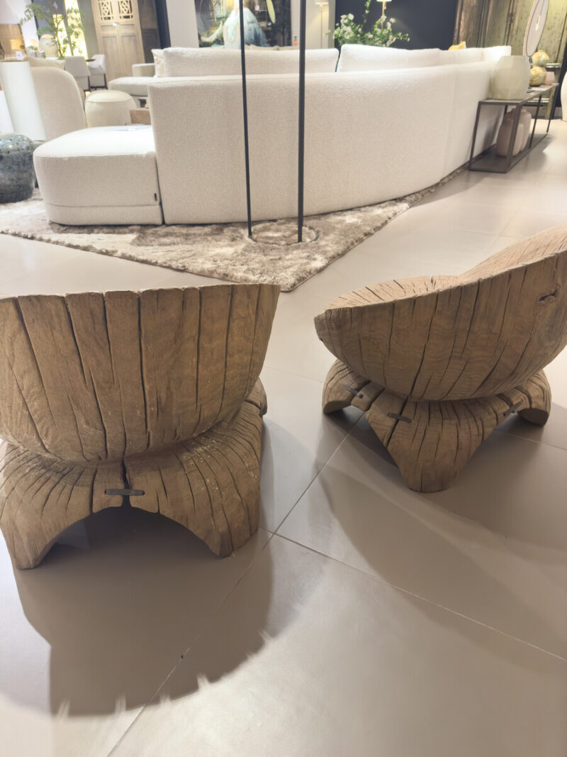 Two wooden chairs in an interior