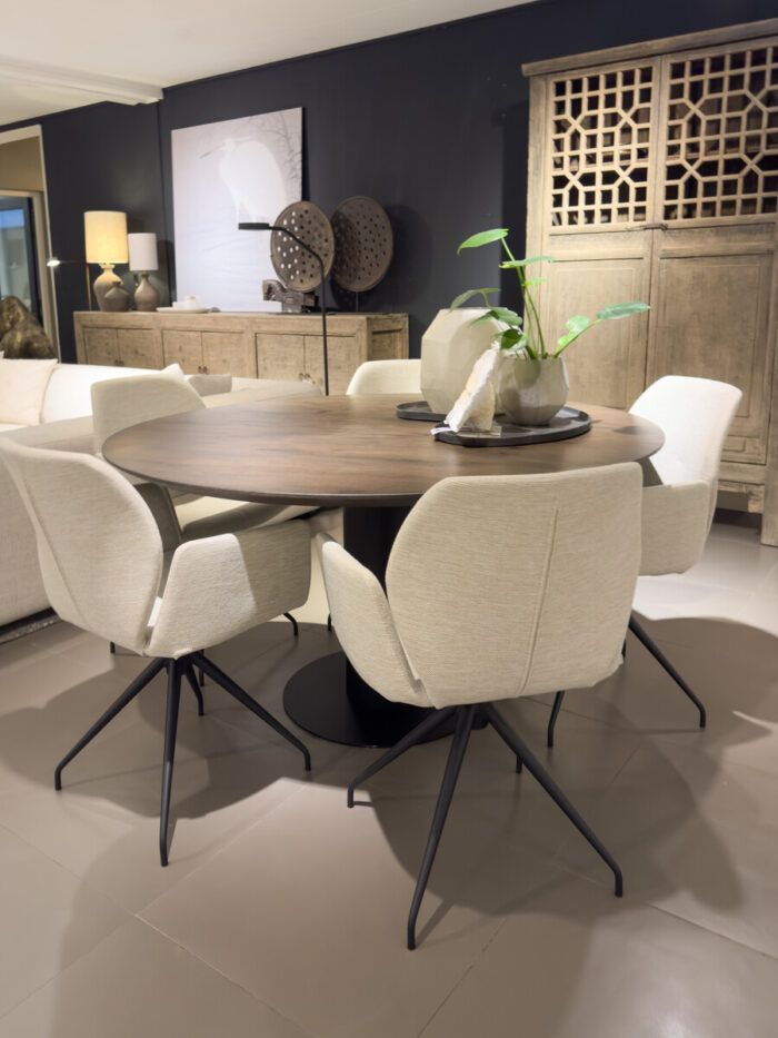 Modern dining table with chairs