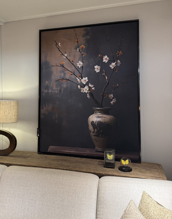 Artwork Vase With Cherry Blossom