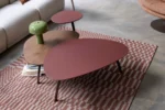 Modern coffee table with unique shapes