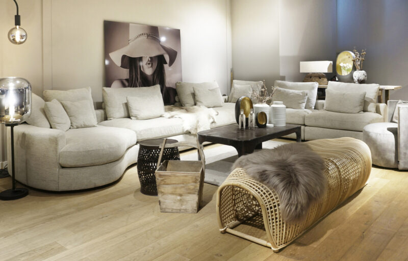 Modern living room with comfortable furniture
