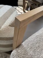 Wooden furniture with textile details