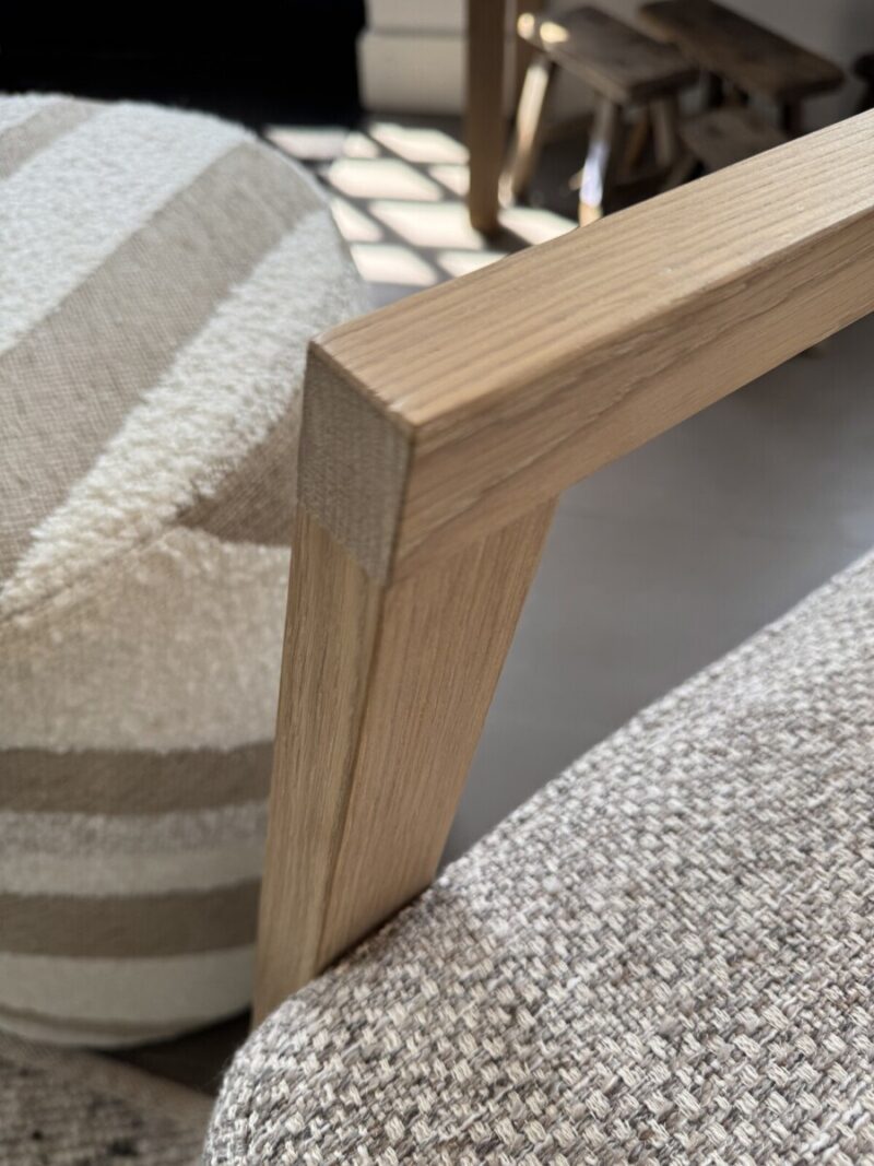 Wooden furniture with textile details