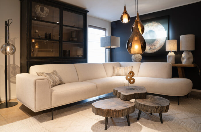Modern living room with stylish furniture