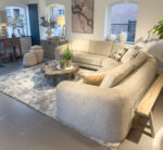 Modern living room with a comfortable sofa