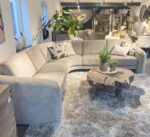 Modern living room with a comfortable sofa