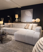 Modern living room with a comfortable sofa