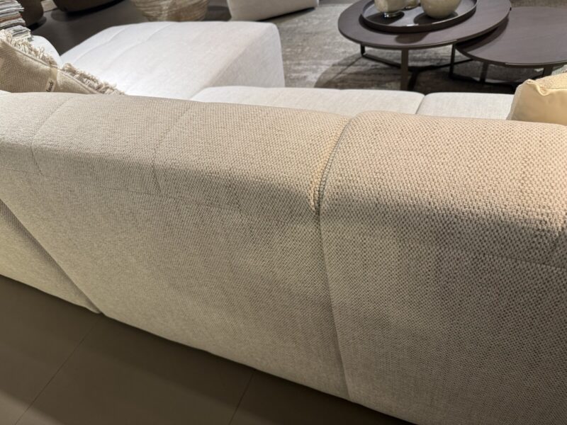 A sofa and a coffee table.